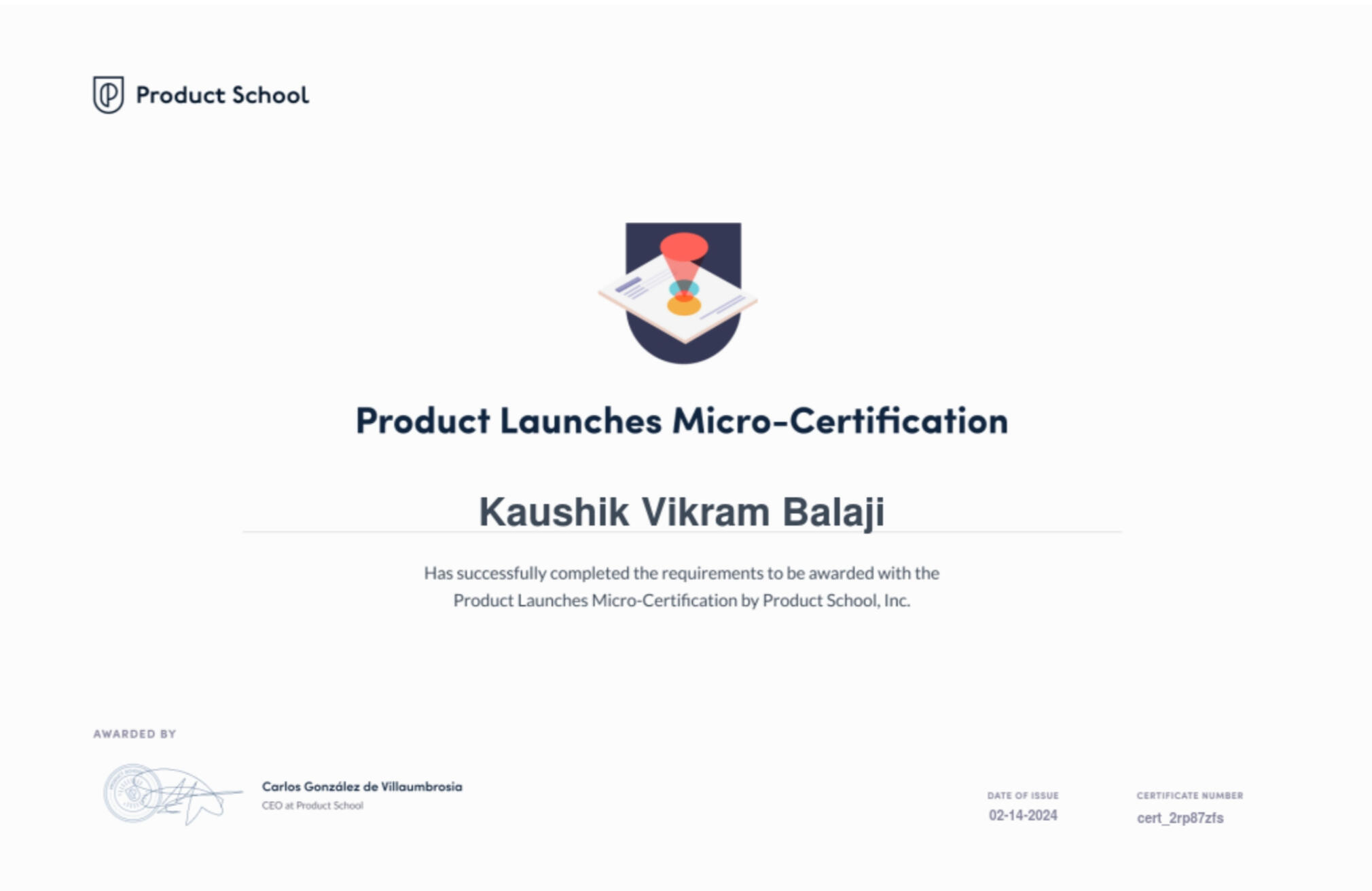 Product Launches Micro-Certification (PRLC)™️ by Product School