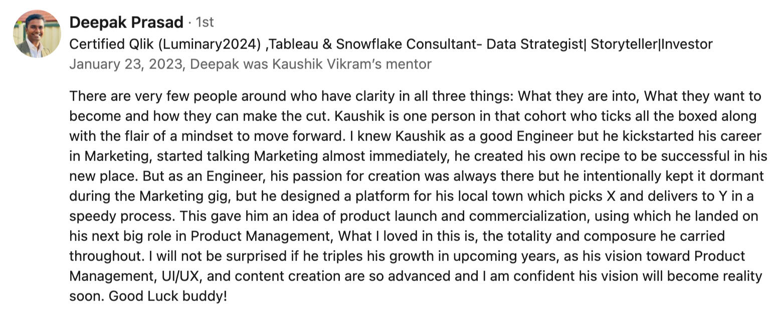 Deepak Prasad, Tableau & Snowflake Consultant
